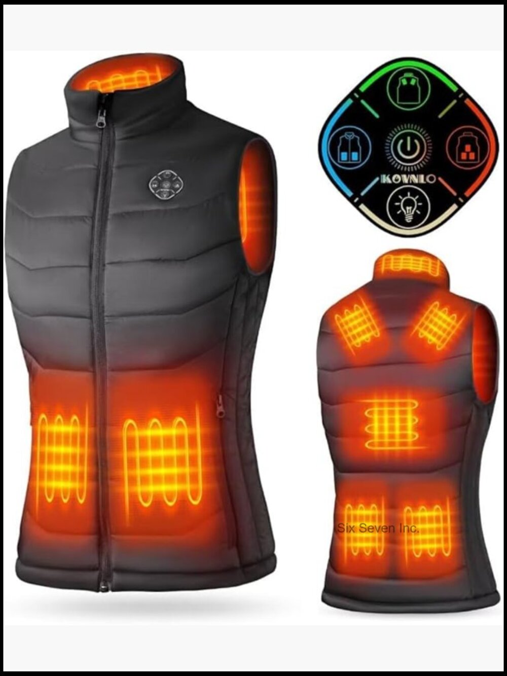 Heated Vest Women Electric Warming Vest Smart Controller 8 Heating Pads